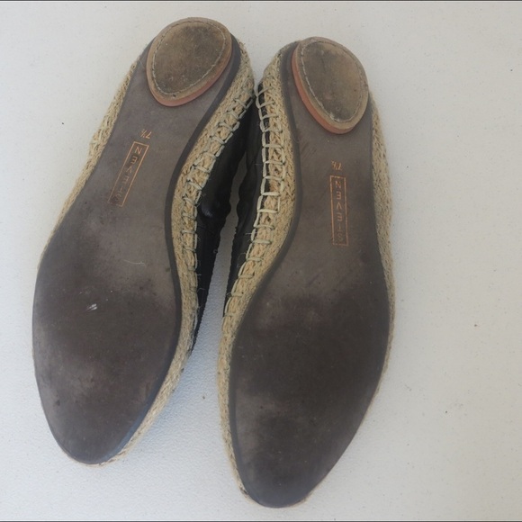 Steve Madden Black and Tan Espadrilles Bottom Flats Size 7.5 🔴 - Picture 3 of 3
